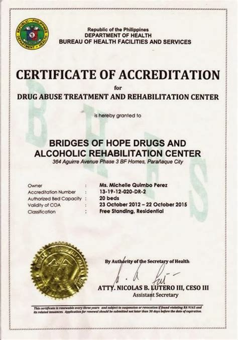Bridges of Hope Drug and Alcohol Rehabilitation Center .